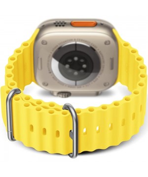 Curea silicon pentru Apple Watch Ultra/8/7/6/5/4/3, Display 49/45/44/42 mm, Galben, BEYOND Watch (BAA05S-22) oferit de magazinul Japora
