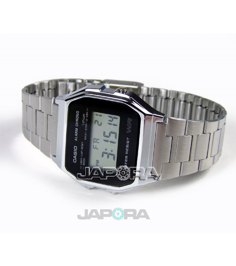 Ceas unisex Casio STANDARD A158WEA-1EF Retro (A158WEA-1EF) oferit de magazinul Japora